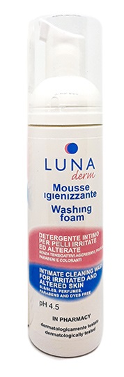 LUNADERM MOUSSE IGIENIZZANTE DETERGENTE INTIMO PELLI IRRITATE ED ALTERATE 150 ML - Farma Nice