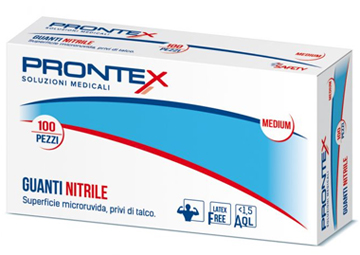 PRONTEX GUANTO IN NITRILE SENZA POLVERE GRANDE 8/9 100 PEZZI - Farma Nice