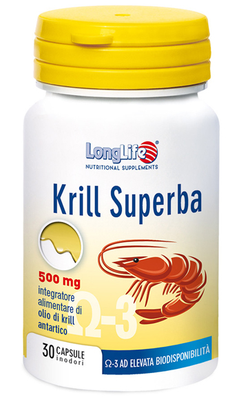 LONGLIFE KRILL SUPERBA 30 CAPSULE INODORI DA 600 MG - Farma Nice