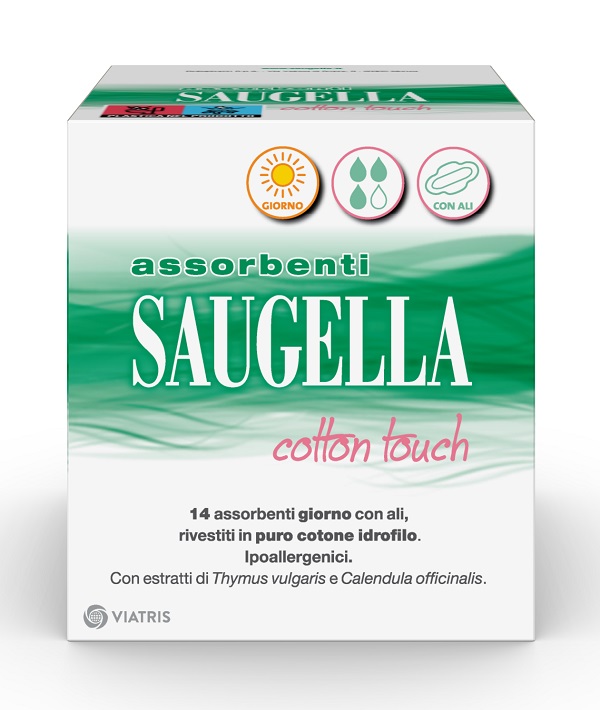 SAUGELLA COTTON TOUCH ASSORBENTI GIORNO 14 PEZZI TAGLIO PREZZO - Farma Nice