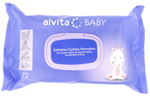ALVITA SALVIETTE CAMBIO PANNOLINO 72 PEZZI - Farma Nice