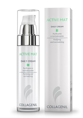 COLLAGENIL ACTIVE MAT DAILY CREAM SEBOREGOLATRICE/PURIFICANTE PER LA PELLE DEL VISO FLACONE 50 ML - Farma Nice