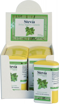 STEVIA EDULCORANTE 200 COMPRESSE DISPLAY CONTENENTE 14 DISPENSER - Farma Nice