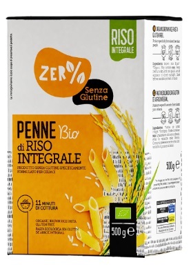 ZERO% GLUTINE PENNE DI RISO INTEGRALE SENZA GLUTINE BIO 500 G - Farma Nice