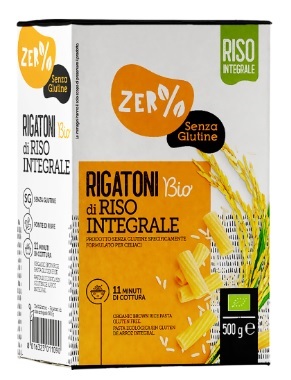 ZERO% GLUTINE RIGATONI DI RISO INTEGRALE SENZA GLUTINE BIO 500 G - Farma Nice