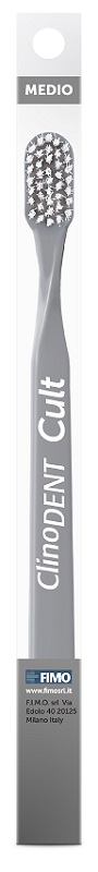 CLINODENT CULT GRIGIO SPAZZOLINO DA DENTI MEDIO - Farma Nice