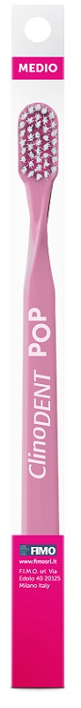CLINODENT POP ROSA SPAZZOLINO DA DENTI MEDIO - Farma Nice