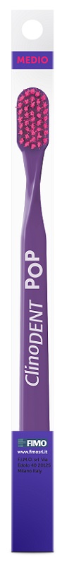 CLINODENT POP VIOLA SPAZZOLINO DA DENTI MEDIO - Farma Nice