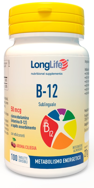 LONGLIFE B12 50MCG SUBLINGUALE 100 TAVOLETTE - Farma Nice