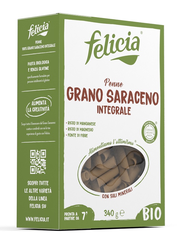 FELICIA BIO SARACENO PENNE 340 G - Farma Nice