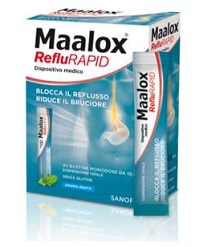 SOSPENSIONE ORALE MAALOX REFLURAPID 20 BUSTINE MONODOSE DA 10 ML - Farma Nice