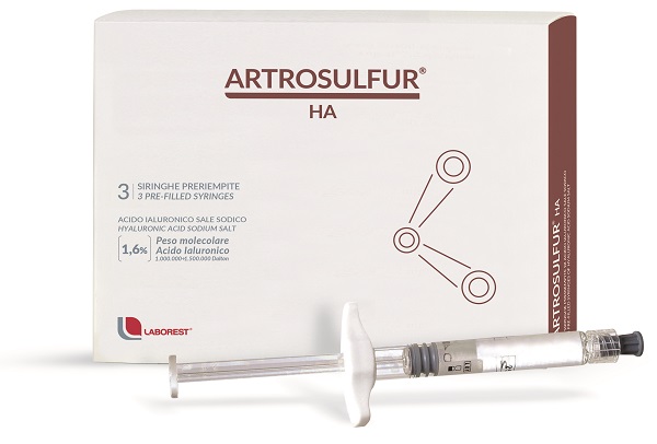 SIRINGA INTRA-ARTICOLARE ARTROSULFUR HA ACIDO IALURONICO 1,6% 2 ML 3 PEZZI - Farma Nice