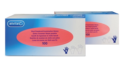 GUANTI IN VINILE MONOUSO TAGLIA SMALL 100 PEZZI ALVITA - Farma Nice