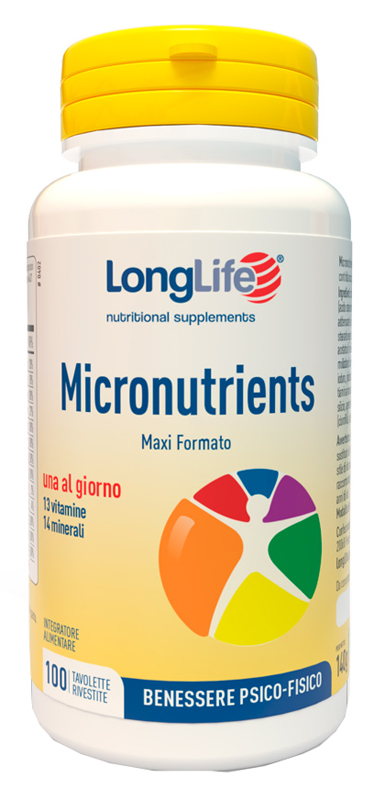 LONGLIFE MICRONUTRIENTS 100 TAVOLETTE RIVESTITE - Farma Nice