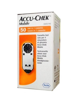 STRISCE MISURAZIONE GLICEMIA ACCU-CHEK MOBILE 50 TEST MIC 2 - Farma Nice