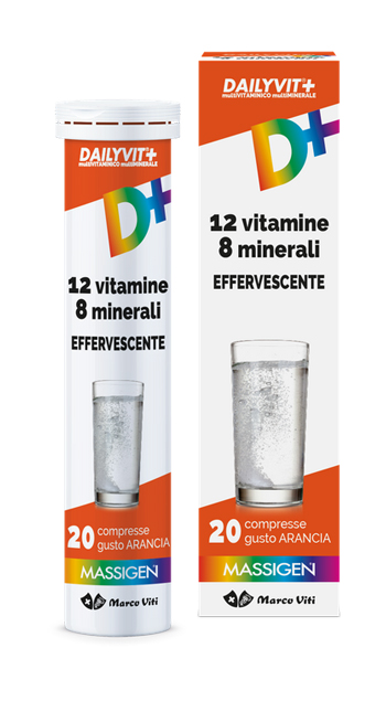 DAILYVIT+ 12 VITAMINE 8 MINERALI EFFERVESCENTE 20 COMPRESSE - Farma Nice