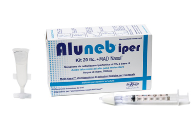 ALUNEB KIT SOLUZIONE IPERTONICA 3% 20 FLACONCINI + MAD NASAL ATOMIZZATORE - Farma Nice