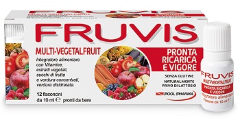 FRUVIS MULTI-VEGETALFRUIT PRONTA RICARICA E VIGORE 12 FLACONCINI DA 10 ML - Farma Nice