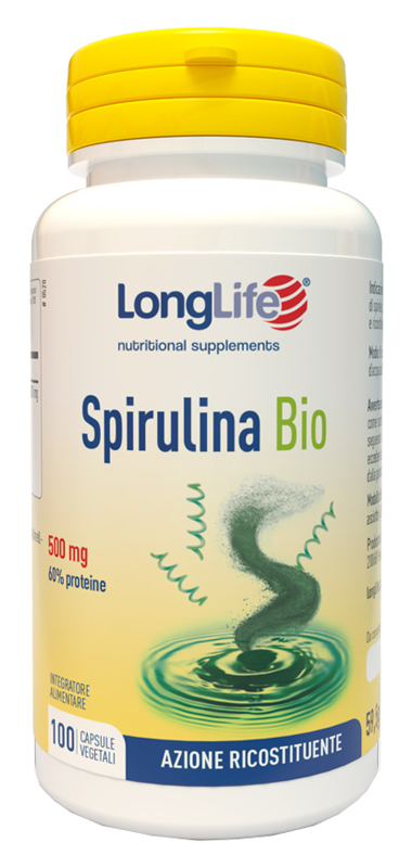 LONGLIFE SPIRULINA BIO 500 MG 100 CAPSULE VEGETALI - Farma Nice