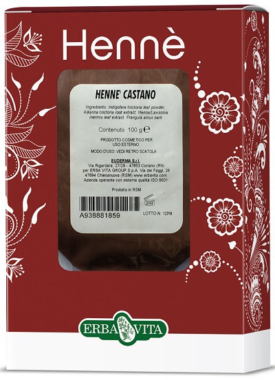HENNE COLORANTE CAPELLI CASTANO 100 G - Farma Nice