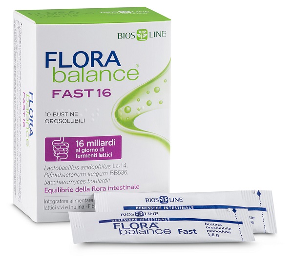 BIOSLINE FLORABALANCE FAST 10 BUSTINE OROSOLUBILI - Farma Nice