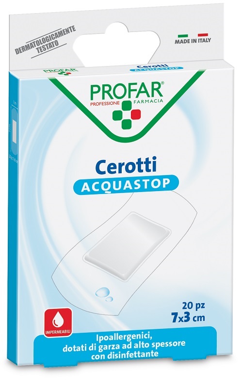 CEROTTO ACQUASTOP GRANDI 7X3 CM PROFAR 20 PEZZI - Farma Nice
