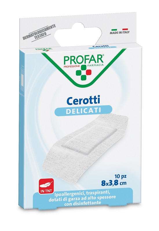CEROTTO TESSUTO NON TESSUTO DELICATO SUPER 8X3,8 CM 10 PEZZI PROFAR - Farma Nice