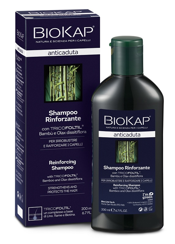BIOKAP SHAMPOO RINFORZANTE ANTICADUTA CON TRICOBIOTIC NUOVA FORMULA 200 ML - Farma Nice