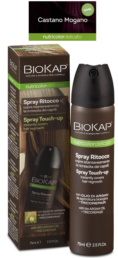BIOS LINE  BIOKAP NUTRICOLOR DELICATO SPRAY RITOCCO CASTANO MOGANO 75 ML - Farma Nice