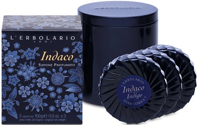 INDACO SAPONE PROFUMO EDIZIONE LIMITATA SCATOLA LATTA 3 PEZZI 100 G - Farma Nice