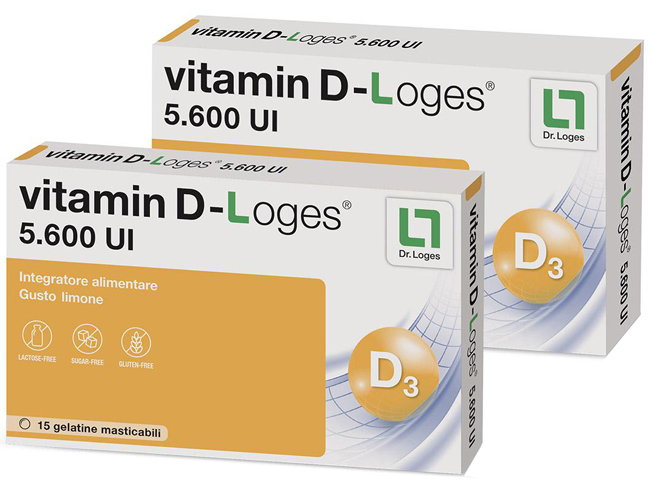 VITAMIN D-LOGES 30 GELATINE MASTICABILI GUSTO LIMONE 42 G - Farma Nice