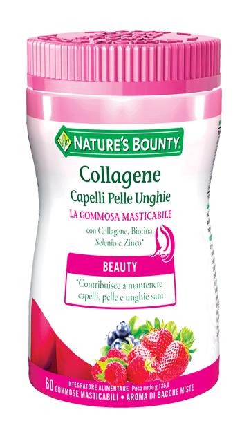 COLLAGENE CAPELLI PELLE UNGHIE 60 GOMMOSE MASTICABILI - Farma Nice