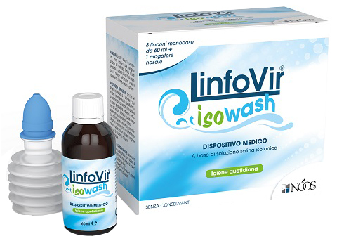 SOLUZIONE SALINA ISOTONICA LINFOVIR ISOWASH 8 FLACONI DA 60 ML - Farma Nice