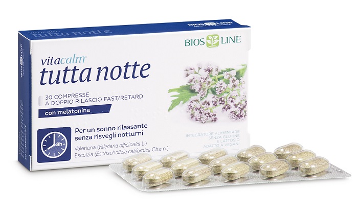 VITACALM TUTTA NOTTE CON MELATONINA 60 COMPRESSE - Farma Nice
