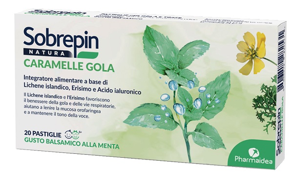 SOBREPIN NATURA CARAMELLE GOLA 20 PASTIGLIE - Farma Nice