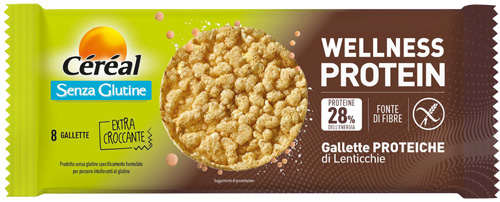 CEREAL WELLNESS PROTEIN GALLETTE PROTEICHE DI LENTICCHIE GUSTO NATURALE 70 G - Farma Nice