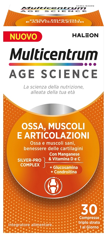 MULTICENTRUM AGE SCIENCE OSSA MUSCOLI ARTICOLAZIONI 30 COMPRESSE - Farma Nice