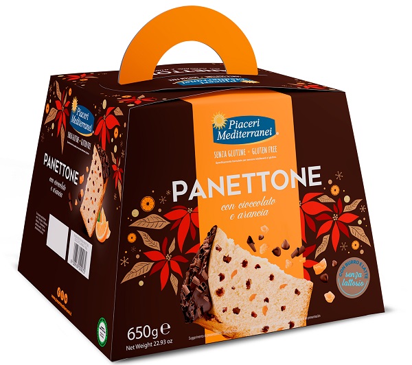 PIACERI MEDITERRANEI PANETTONE CIOCCOLATO ARANCIA 650 G - Farma Nice