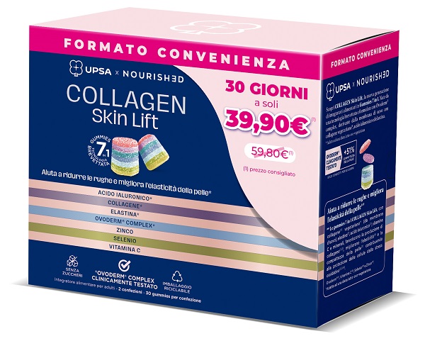 UPSA X NOURISHED COLLAGEN SKIN LIFT 30 GUMMIES BIPACCO - Farma Nice