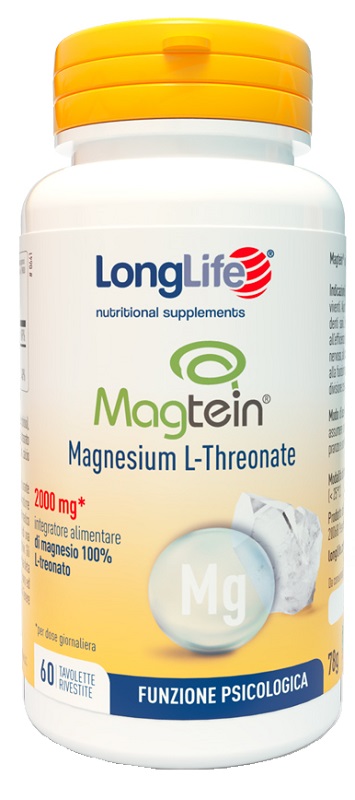 LONGLIFE MAGTEIN MAGNESIO L-THREONATO 60 TAVOLETTE RIVESTITE - Farma Nice