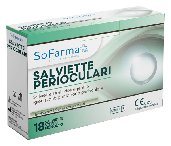 SALVIETTA PERIOCULARE 18 PEZZI SOFARMAPIU' - Farma Nice
