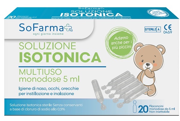SOLUZIONE SALINA 0,9% 20 FLACONI 5 ML SOFARMAPIU' - Farma Nice