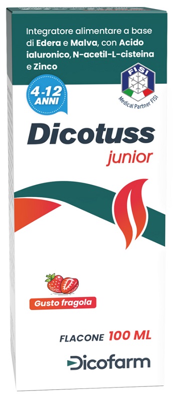 DICOTUSS JUNIOR GUSTO FRAGOLA 100 ML - Farma Nice