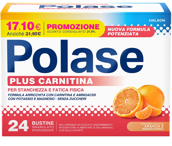 POLASE PLUS CARNITINA PROMO 24 BUSTINE GRANULATO EFFERVESCENTE DA 6,8 G - Farma Nice