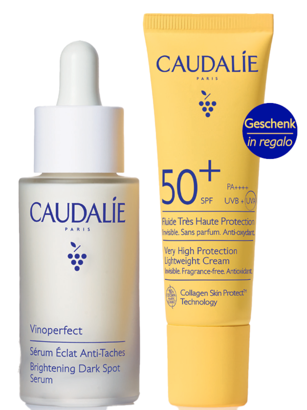 VINOPERFECT & SOLARE COFANETTO SIERO 2026 1 SIERO ILLUMINANTE ANTIMACCHIE 30 ML + 1 FLUIDO AD ALTISSIMA PROTEZIONE SPF50+ 20 ML - Farma Nice