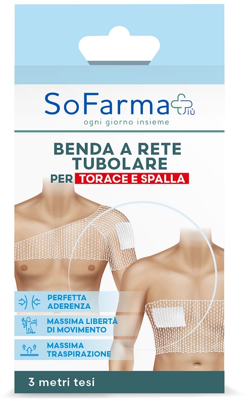 BENDA A RETE TUBOLARE SOFARMAPIU' PER TORACE E SPALLE 3 METRI TESI - Farma Nice