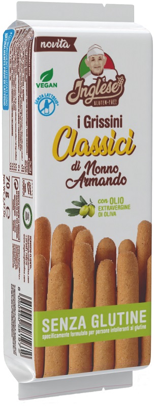 INGLESE GRISSINO LUNGO OLIO EXTRAVERGINE 70 G - Farma Nice