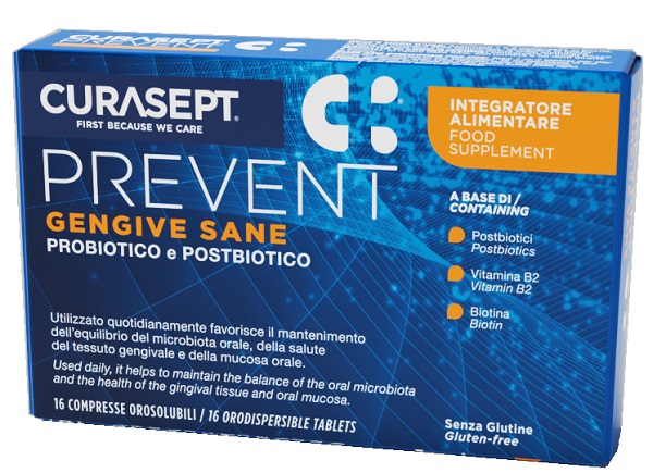 CURASEPT PREVENT GENGIVE SANE 16 COMPRESSE OROSOLUBILI - Farma Nice