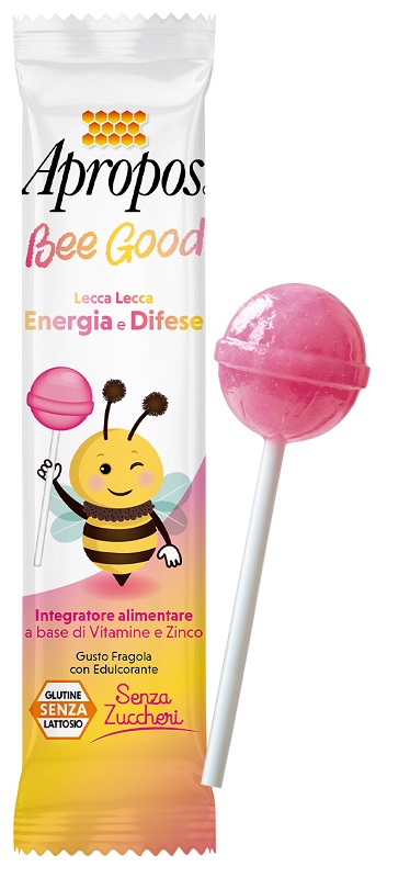 APROPOS BEE GOOD LECCA LECCA ENERGIA E DIFESA 8,5 G GUSTO FRAGOLA CON EDULCORANTE SENZA ZUCCHERI SENZA GLUTINE SENZA LATTOSIO - Farma Nice