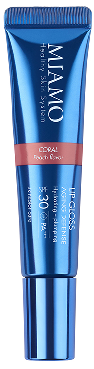 MIAMO SKINCOLOR CARE LIP GLOSS AGING DEFENSE SPF 30+ CORAL PEACH FLAVOR 15 ML - Farma Nice
